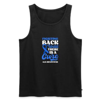 Als Bewusstsein wehren sich bis zur Heilung - Männer Premium Bio Tank Top - Schwarz - Vorne - AI Model Male 178 light (178cm)