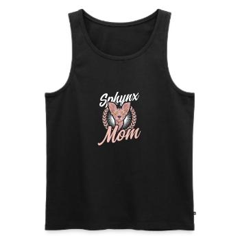 Sphynx Chat Sphynx Maman - Débardeur bio Premium Homme - noir - Devant - AI Model Male 178 light (178cm)