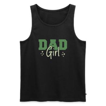 Mädchen Papa - Männer Premium Bio Tank Top - Schwarz - Vorne - AI Model Male 178 light (178cm)