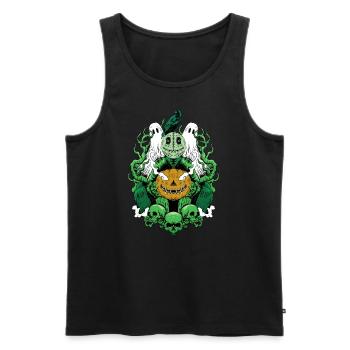 NOT ONLY for Halloween! Sweatshirts, T-shirts, Accessories - Men's Premium Organic Tank Top - black - Front - Michal (187cm)
