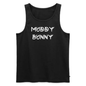 Muddy Bunny - Männer Premium Bio Tank Top - Schwarz - Vorne - AI Model Male 178 light (178cm)