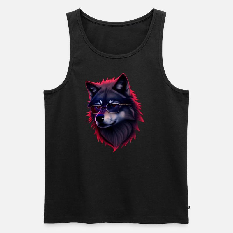 Wolf - Männer Premium Bio Tank Top - undefined