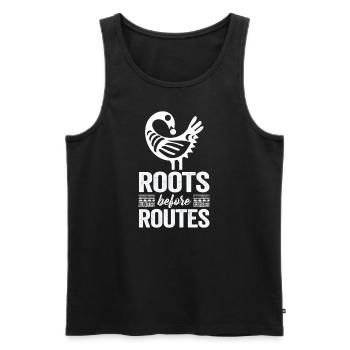 Symbole Sankofa Adinkra Ghana Noir - Débardeur bio Premium Homme - noir - Devant - Michal (187cm)