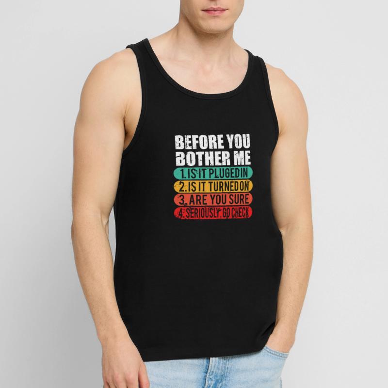 Lustiger technischer Support / Computer Techie Nerd Geschenk Männer Premium Bio Tank Top