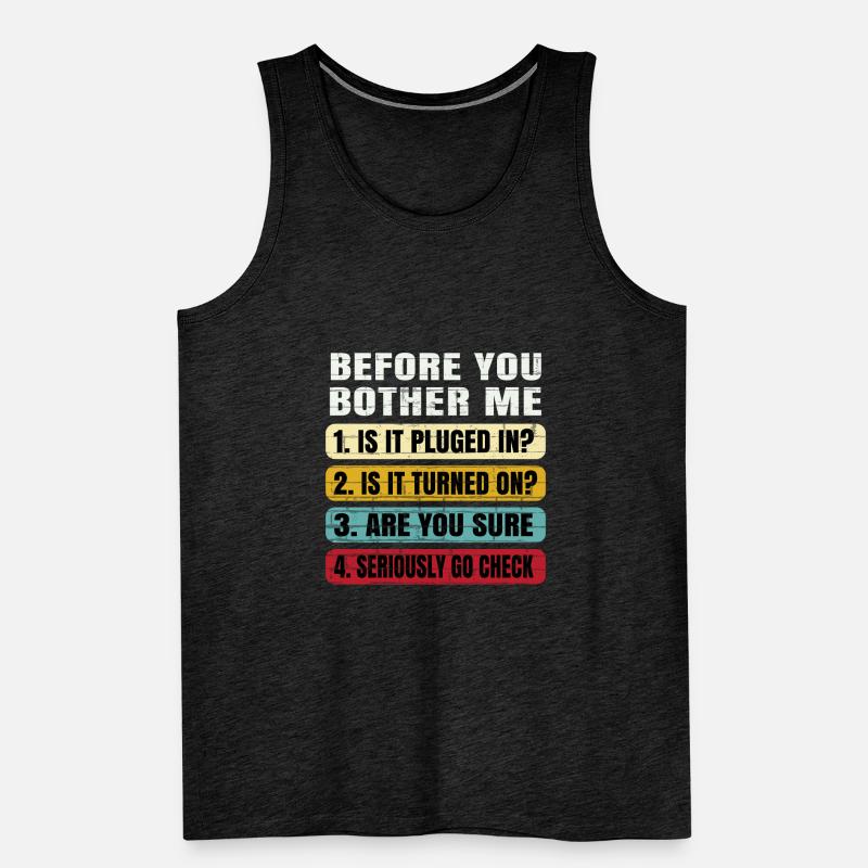 Funny Information Technology Tech | Technical Supp Men's Premium Organic Tank Top