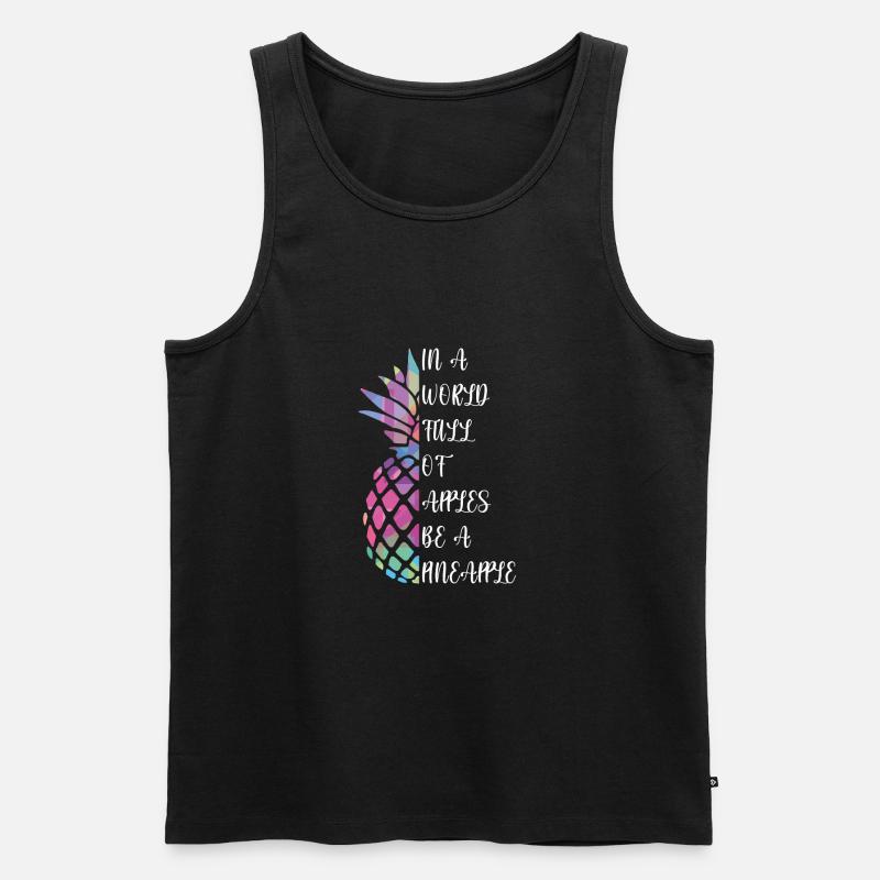 Pineapple - Männer Premium Bio Tank Top - Schwarz