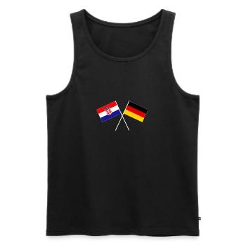 deutsch-kroatische Freundschaft Flagge Fahne - Männer Premium Bio Tank Top - Schwarz - Vorne - Michal (187cm)
