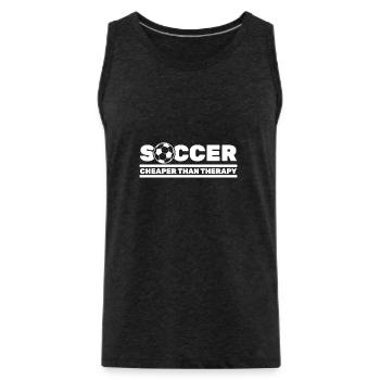 Football - Débardeur bio Premium Homme - charbon - Devant - Alexander (188cm)