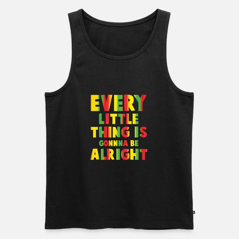 Reggae - Männer Premium Bio Tank Top - Schwarz
