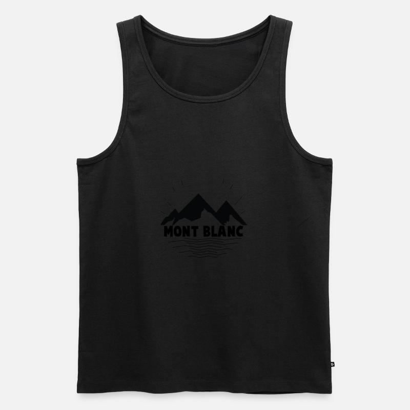 Berge - Männer Premium Bio Tank Top - Schwarz