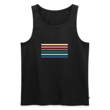 Rainbow - Men's Premium Organic Tank Top - black - Front - Michal (187cm)