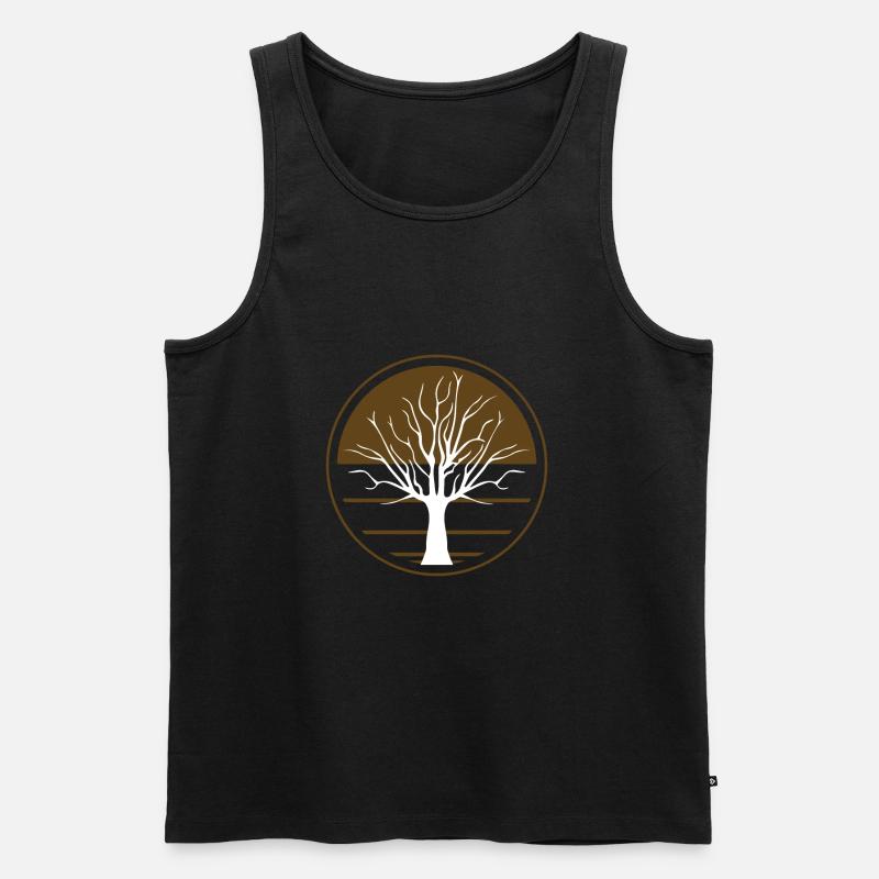 Baum - Männer Premium Bio Tank Top - Schwarz