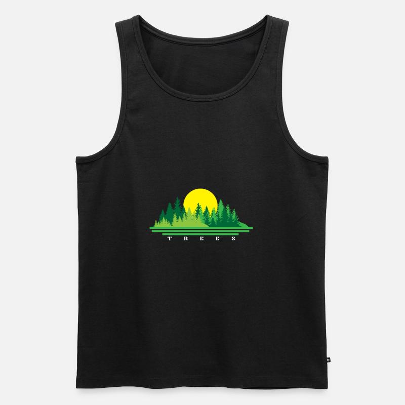 Baum - Männer Premium Bio Tank Top - Schwarz