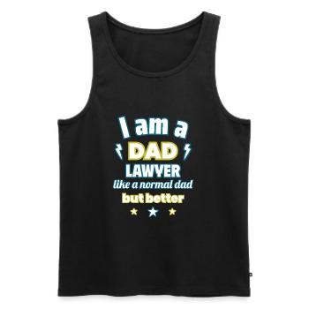 I'm a dad lawyer, like a normal dad - Men's Premium Organic Tank Top - black - Front - Michal (187cm)