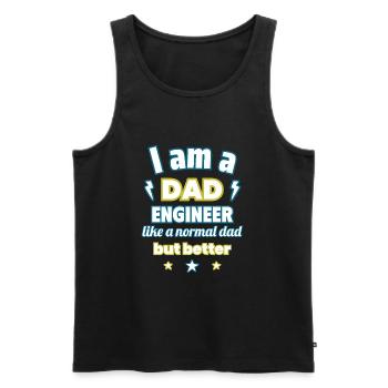 Ich bin ein Papa Ingenieur,geschenk vatertag - Männer Premium Bio Tank Top - Schwarz - Vorne - Michal (187cm)