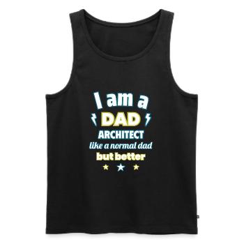 Papa Architekt, geschenk vatertag,weihnachten - Männer Premium Bio Tank Top - Schwarz - Vorne - Michal (187cm)