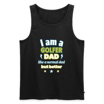 Papa GOLFER,Vatertagsgeschenk,Golf,Sport - Männer Premium Bio Tank Top - Schwarz - Vorne - Michal (187cm)