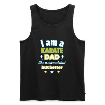 Papa KARATEKA, Vatertagsgeschenk,Karate,Sport - Männer Premium Bio Tank Top - Schwarz - Vorne - AI Model Male 178 light (178cm)