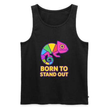 Chameleon Pride – Stand out with style Gay Pride CSD - Men's Premium Organic Tank Top - black - Front - AI Model Male 178 light (178cm)