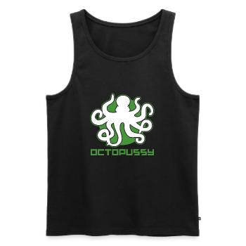 Oktopus - Männer Premium Bio Tank Top - Schwarz - Vorne - AI Model Male 178 light (178cm)