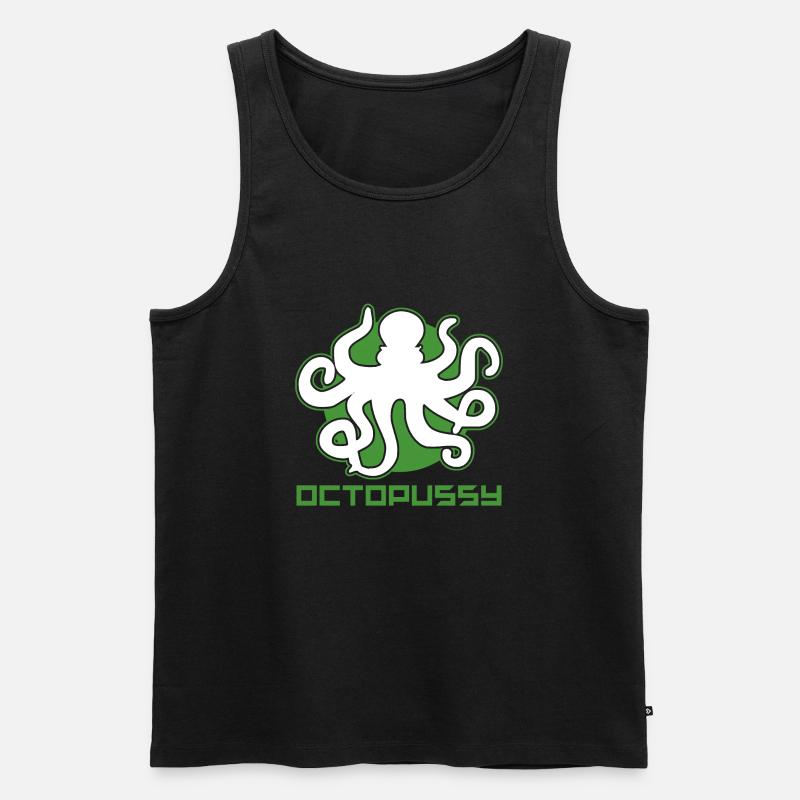 Oktopus - Männer Premium Bio Tank Top - Schwarz