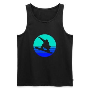 Winter Snowboard - Männer Premium Bio Tank Top - Schwarz - Vorne - AI Model Male 178 light (178cm)