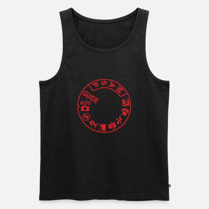 Kamera - Männer Premium Bio Tank Top - Schwarz