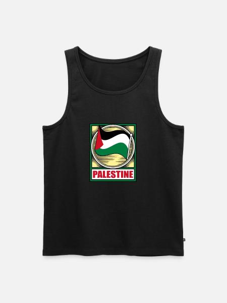 Palestina - Männer Premium Bio Tank Top - Schwarz