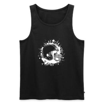 Football Helm - Männer Premium Bio Tank Top - Schwarz - Vorne - AI Model Male 178 light (178cm)