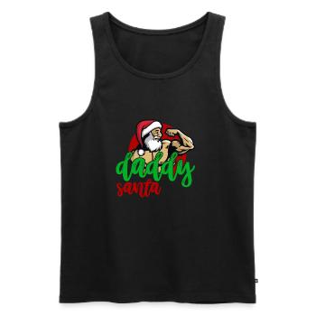 Weihnachten Vater Weihnachtsmann Papa Dad Daddies - Männer Premium Bio Tank Top - Schwarz - Vorne - AI Model Male 178 light (178cm)
