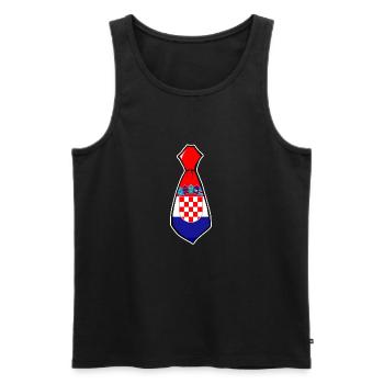 Croatia Tie Suit Office Home Origin Flag - Men's Premium Organic Tank Top - black - Front - Michal (187cm)