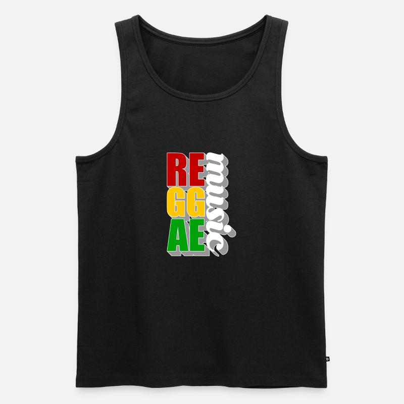 Reggae - Männer Premium Bio Tank Top - Schwarz