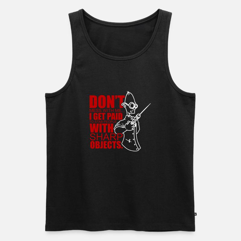 Doktor - Männer Premium Bio Tank Top - Schwarz