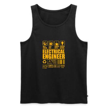 Ingenieur - Männer Premium Bio Tank Top - Schwarz - Vorne - Michal (187cm)