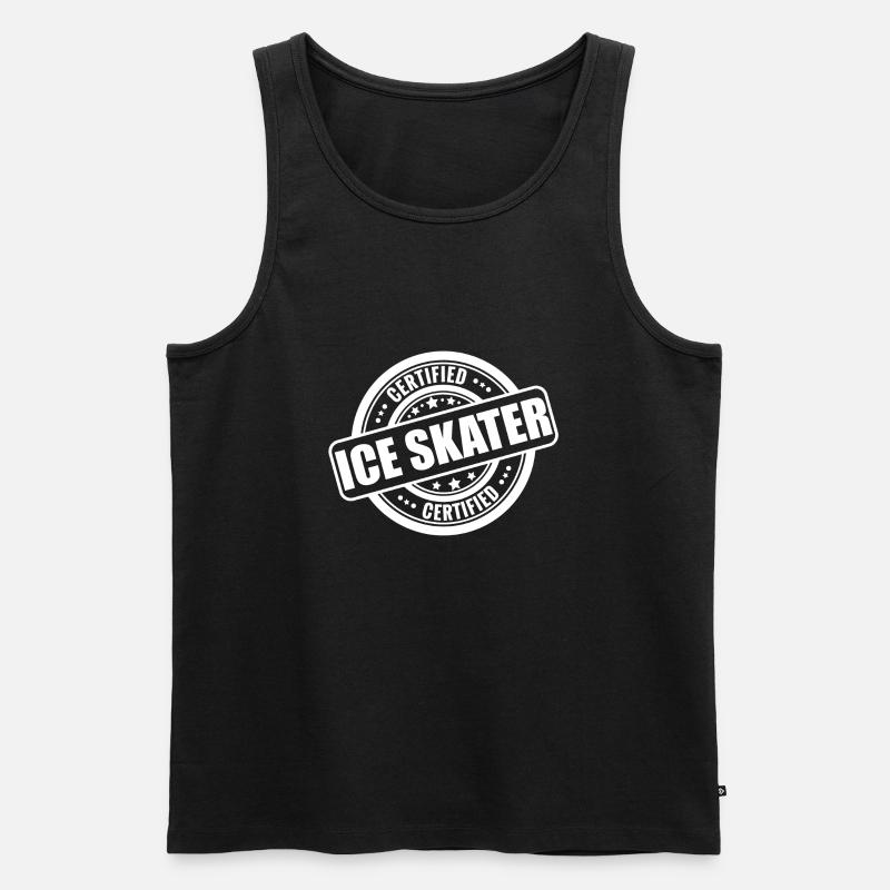 Schlittschuh - Männer Premium Bio Tank Top - Schwarz