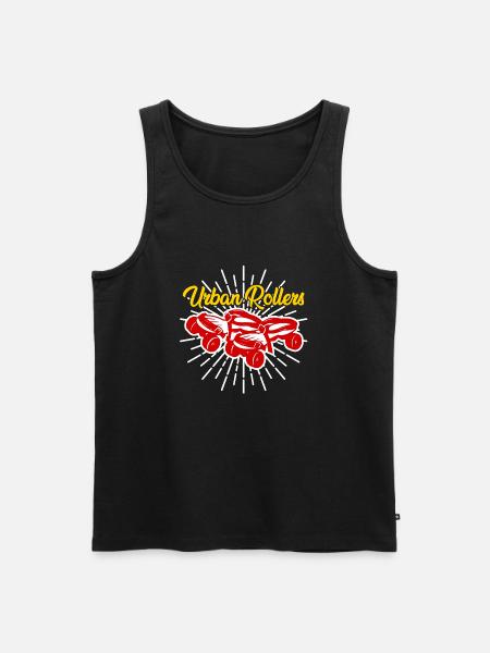 roller skates - Men's Premium Organic Tank Top - black
