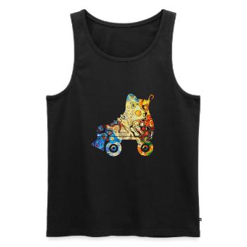 Rollschuhe - Männer Premium Bio Tank Top - Schwarz - Vorne - Michal (187cm)