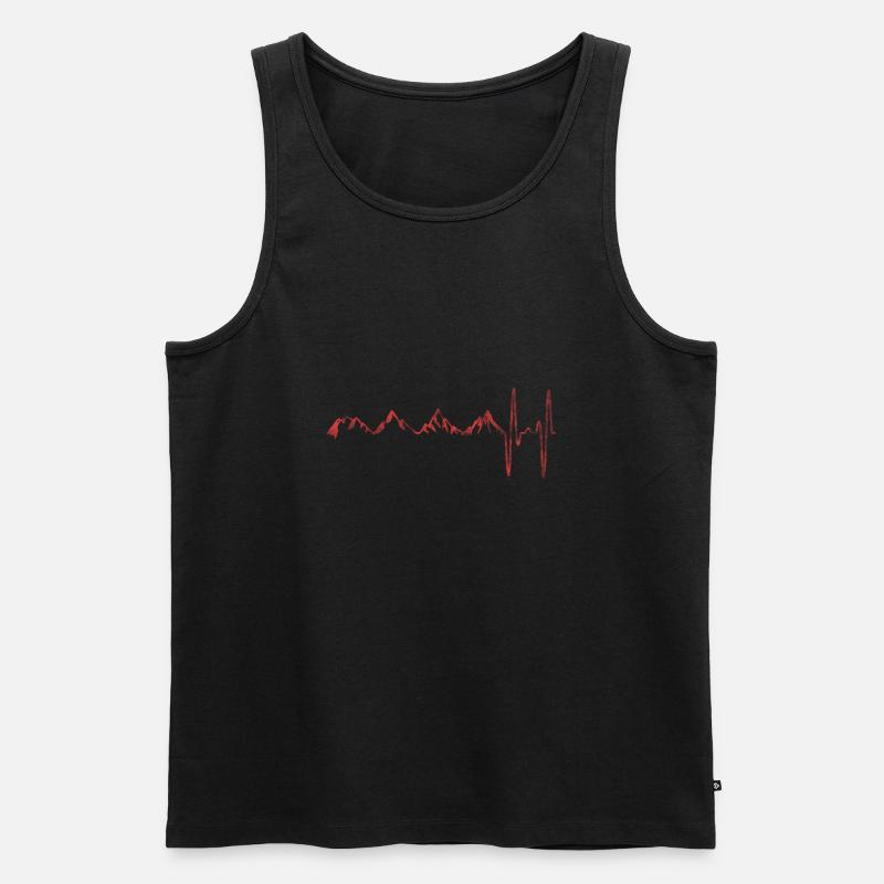 Berg - Männer Premium Bio Tank Top - Schwarz
