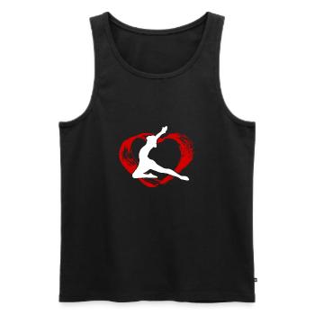Dance - Men's Premium Organic Tank Top - black - Front - AI Model Male 178 light (178cm)