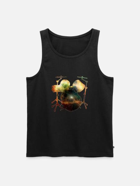 Drums - Men's Premium Organic Tank Top - black