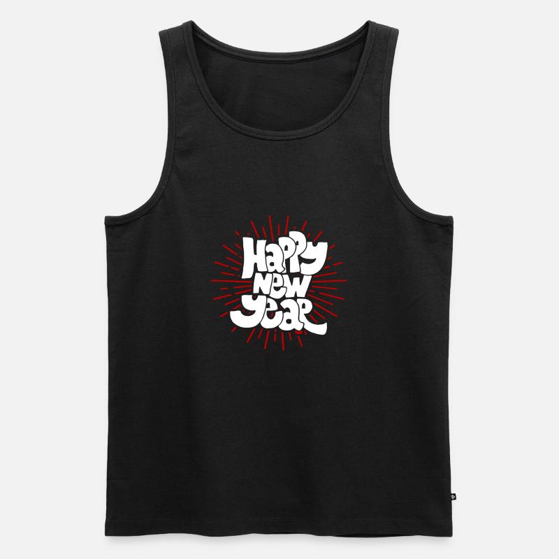 Silvester - Männer Premium Bio Tank Top - Schwarz