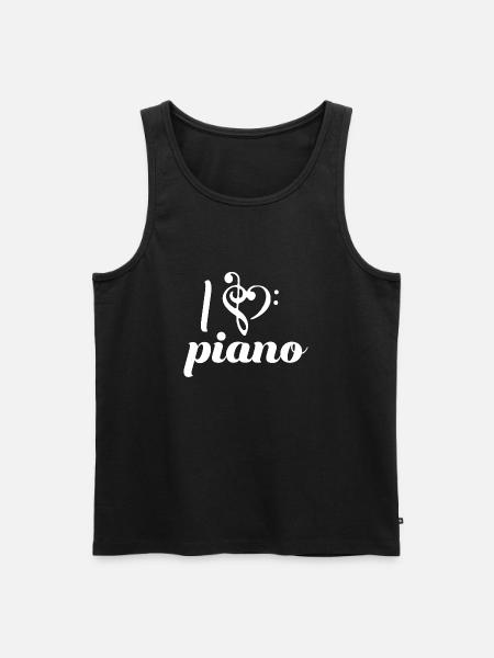 Klavier - Männer Premium Bio Tank Top - Schwarz