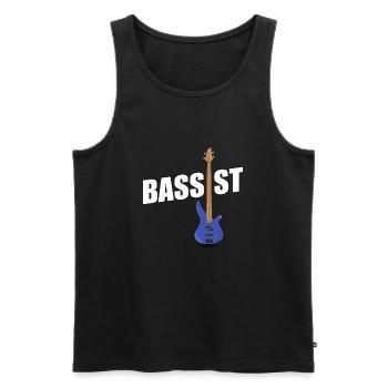 Bass Bassist Bass Player Rockgitarre musikalisch - Männer Premium Bio Tank Top - Schwarz - Vorne - Michal (187cm)