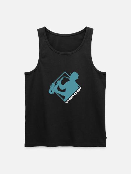 Saxophon - Männer Premium Bio Tank Top - Schwarz