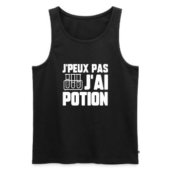 J’peux pas j’ai potion - Débardeur bio Premium Homme - noir - Devant - Michal (187cm)