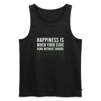 Webentwickler Programmierer Vintage Morgenroutine - Männer Premium Bio Tank Top - Schwarz - Vorne - AI Model Male 178 light (178cm)