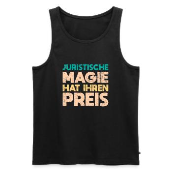 Juristische Magie Hat Ihren Preis - Männer Premium Bio Tank Top - Schwarz - Vorne - AI Model Male 178 light (178cm)