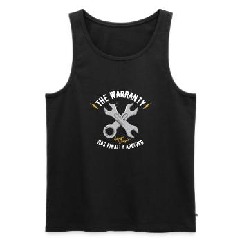 Mechanic I am The Warranty - Männer Premium Bio Tank Top - Schwarz - Vorne - Michal (187cm)