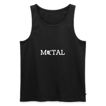 Metal - Männer Premium Bio Tank Top - Schwarz - Vorne - Michal (187cm)