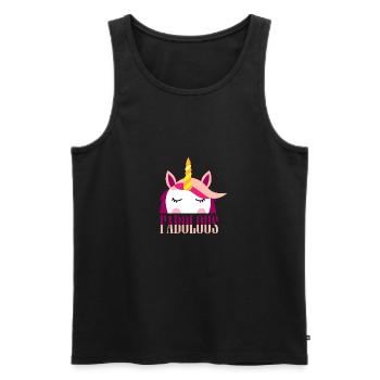Créature mythique Licorne Fabuleux cadeau cool sucré - Débardeur bio Premium Homme - noir - Devant - AI Model Male 178 light (178cm)